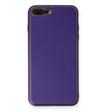 BFS  iPhone 7 Plus Kılıf Coco Deri Silikon Kapak - Mor