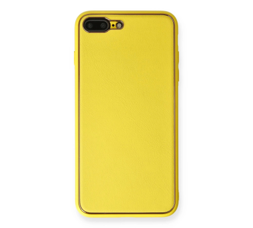 BFS iPhone 7 Plus Kılıf Coco Deri Silikon Kapak - Sarı BFS iPhone 7 Plus Kılıf Coco Deri Silikon Kapak - Sarı