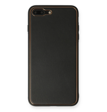 BFS  iPhone 7 Plus Kılıf Coco Deri Silikon Kapak - Siyah