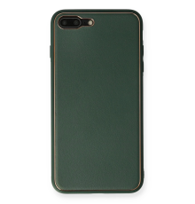BFS  iPhone 7 Plus Kılıf Coco Deri Silikon Kapak - Yeşil