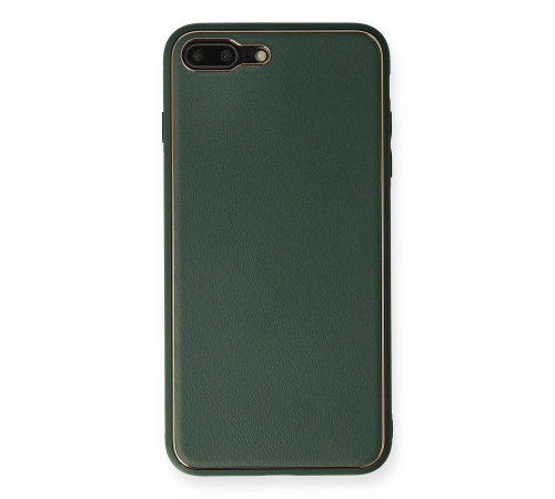 BFS  iPhone 7 Plus Kılıf Coco Deri Silikon Kapak - Yeşil