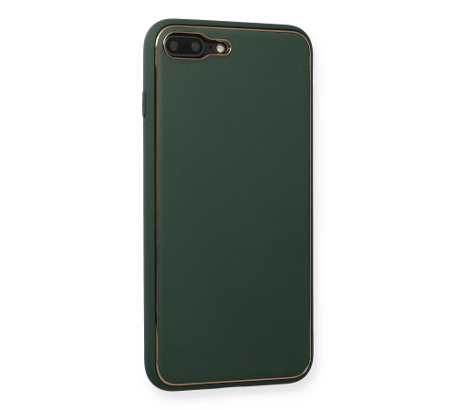 BFS  iPhone 7 Plus Kılıf Coco Deri Silikon Kapak - Yeşil