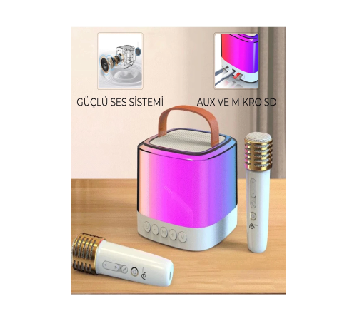 BFS Karaoke Bluetooth Hoparlör Aggıy Ag-s7 Kablosuz Mikrofonlu Rgb Led Parti Işıklı BFS Karaoke Bluetooth Hoparlör Aggıy Ag-s7 Kablosuz Mikrofonlu Rgb Led Parti Işıklı
