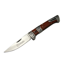 BFS Mb3936a Kahverengi Av / Kamp Çakısı 20cm- Manuel, İşlemeli, Kemerlikli, Ahşap Sap