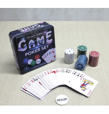 BFS Metal Kutulu 80 Chip Ve 1 Adet İskambil  Kağit Setine Sahip Poker Oyunu Alk3534