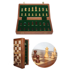 BFS Mıknatıs Taşlı Ahşap Katlanabilir Kutulu Satranç Oyunu 30 Cm G614