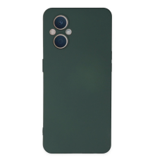 BFS  Oppo Reno 7 Lite Kılıf Nano içi Kadife Silikon - Koyu Yeşil