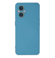 BFS  Oppo Reno 7 Lite Kılıf Nano içi Kadife Silikon - Mavi