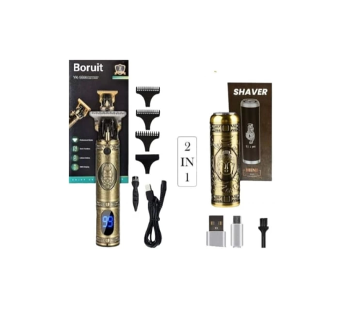 BFS Pro 2 İn 1 Vintage Traş Makinesi Şarjlı Dijital Göstergeli Aliminyum Gövde BFS Pro 2 İn 1 Vintage Traş Makinesi Şarjlı Dijital Göstergeli Aliminyum Gövde