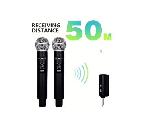 BFS Profesyonel Çiftli Kablosuz Mikrofon Seti Karaoke Şarj Edilebilir 50 Metre Mesafe BFS Profesyonel Çiftli Kablosuz Mikrofon Seti Karaoke Şarj Edilebilir 50 Metre Mesafe