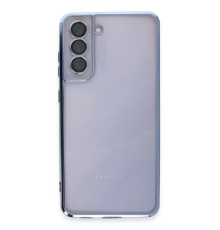 BFS  Samsung Galaxy S21 FE Kılıf Razer Lensli Silikon - Açık Mavi