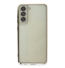 BFS  Samsung Galaxy S21 FE Kılıf Razer Lensli Silikon - Gold
