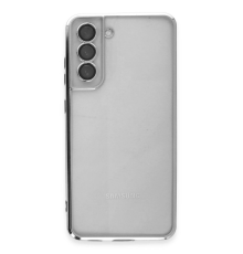 BFS  Samsung Galaxy S21 FE Kılıf Razer Lensli Silikon - Gümüş