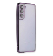 BFS  Samsung Galaxy S21 FE Kılıf Razer Lensli Silikon - Mor