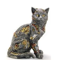 BFS Steampunk Polyester Kedi Figürü Alk2455