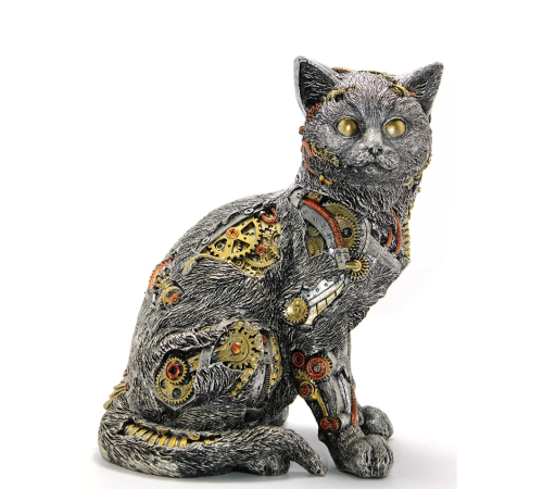 BFS Steampunk Polyester Kedi Figürü Alk2455 BFS Steampunk Polyester Kedi Figürü Alk2455