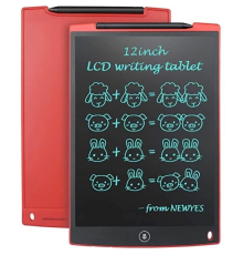 BFS T12 Kırmızı Writing Tablet Lcd 12 Inç Dijital Kalemli Çizim Yazı Tahtası