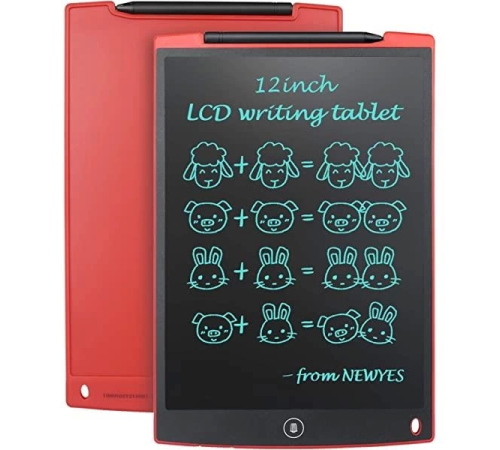 BFS T12 Kırmızı Writing Tablet Lcd 12 Inç Dijital Kalemli Çizim Yazı Tahtası