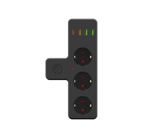 BFS Termal Akım Korumalı Isıya Dayanıklı 3’lü Priz 3x Usb 1x Type-c BFS Termal Akım Korumalı Isıya Dayanıklı 3’lü Priz 3x Usb 1x Type-c