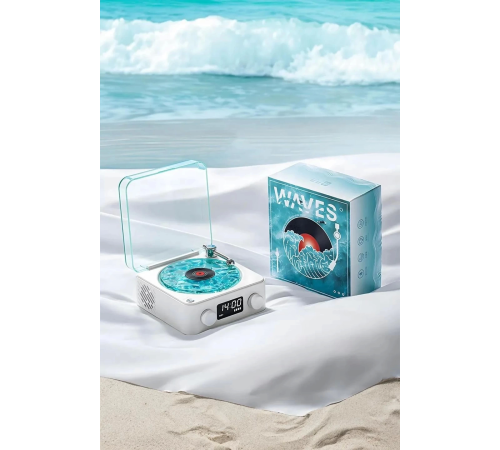 BFS Waves Nostalji Plak Görünümlü Bluetooth Hoparlör 3d Ses Dalgası Retro Müzik Plak Mavi BFS Waves Nostalji Plak Görünümlü Bluetooth Hoparlör 3d Ses Dalgası Retro Müzik Plak Mavi