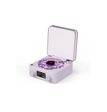 BFS Waves Nostalji Plak Görünümlü Bluetooth Hoparlör 3d Ses Dalgası Retro Müzik Plak Mor