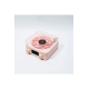 BFS Waves Nostalji Plak Görünümlü Bluetooth Hoparlör 3d Ses Dalgası Retro Müzik Plak Pembe