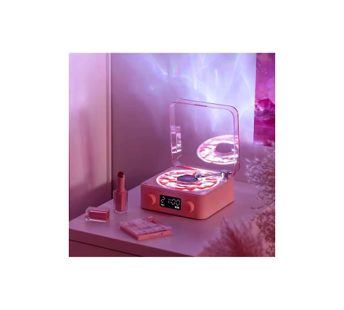BFS Waves Nostalji Plak Görünümlü Bluetooth Hoparlör 3d Ses Dalgası Retro Müzik Plak Pembe BFS Waves Nostalji Plak Görünümlü Bluetooth Hoparlör 3d Ses Dalgası Retro Müzik Plak Pembe