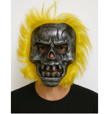 BFS Wild Skull - Metal Kafatası Sarı Saçlı İskelet Maske