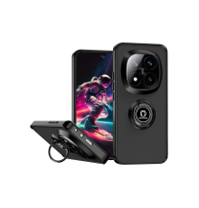 BFS  Xiaomi Redmi Note 14 Pro Plus Kılıf Montreal Yüzüklü Silikon Kapak - Siyah