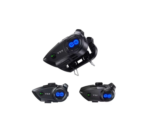 BFS Y5x Rgb Işıklı Intercom 5 Kişi Bağlantılı 1000mah Motosiklet Bluetooth Kulaklık Seti