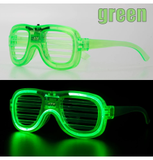 BFS Yeşil Led Işıklı Parti Gözlüğü – Neon Glow Şerit Gözlük 3 Modlu