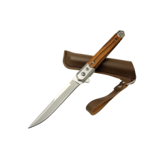 BFS Zbr M390 1-37 Kahverengi Kamp Çakısı 21cm - Manuel, Ahşap Sap, Kılıflı
