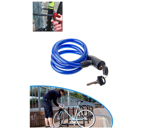 Bisiklet Kilidi Anahtarlı 11.5mm X 85cm Bisiklet Kilidi Anahtarlı 11.5mm X 85cm