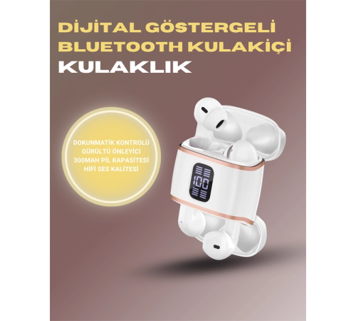 Bluetooth 5.3 Kulaklık – 4 Adet, Çift Kulaklıklı, Dijital Göstergeli, ANC + ENC Bluetooth 5.3 Kulaklık – 4 Adet, Çift Kulaklıklı, Dijital Göstergeli, ANC + ENC
