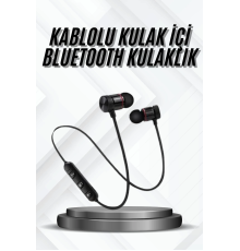 Bluetooth Bağlantılı Kablolu Mıknatıslı Sport Kulaklık