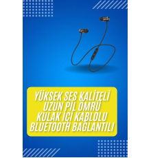 Bluetooth Bağlantılı Kablolu Mıknatıslı Sport Kulaklık