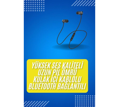 Bluetooth Bağlantılı Kablolu Mıknatıslı Sport Kulaklık