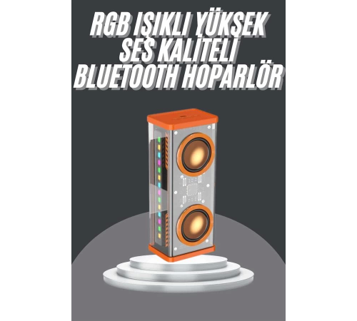 Bluetooth Hoparlör Şeffaf Mecha RGB Işıklı Çift Hoparlör 5.0 Bluetooth Bluetooth Hoparlör Şeffaf Mecha RGB Işıklı Çift Hoparlör 5.0 Bluetooth