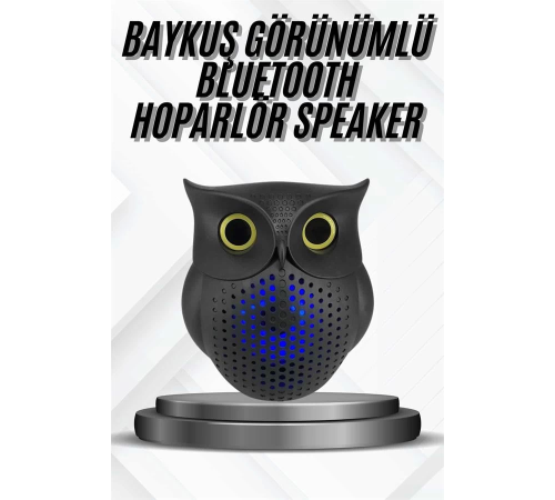 Bluetooth Hoparlör TWS Kablosuz RGB Işıklı Dekoratif Taşınabilir Baykuş Bluetooth Hoparlör TWS Kablosuz RGB Işıklı Dekoratif Taşınabilir Baykuş