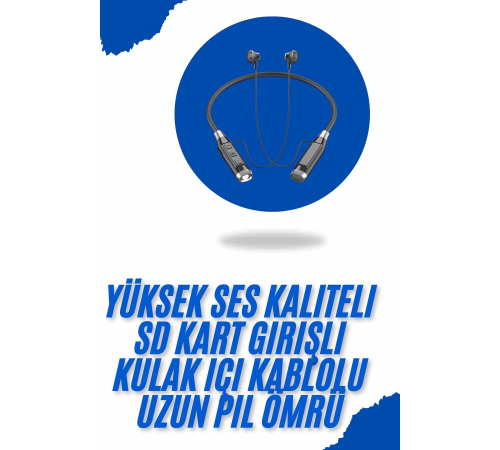 Bluetooth Kulaklık 120 Saat Kullanım Süresi Boyun Askılı Bluetooth Kablosuz Kulaklık Bluetooth Kulaklık 120 Saat Kullanım Süresi Boyun Askılı Bluetooth Kablosuz Kulaklık