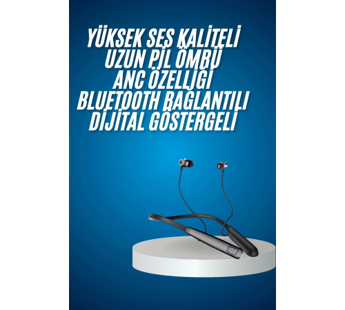 Bluetooth Kulaklık Şarj Göstergeli 100 Saat Şarj Kapasiteli Sporcu Kulaklık