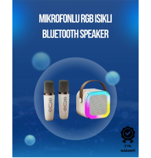 Bluetooth, USB ve AUX Girişli Çok Fonksiyonlu Karaoke Hoparlör