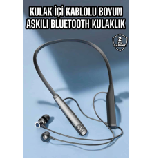 Boyun Askılı Bluetooth Kulaklık Uzun Şarj Süreli Dijital Göstergeli Kablolu