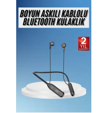Boyun Bantlı Kablolu Yüksek Ses Kaliteli Bluetooth Kulaklık Uzun Pil Ömrü 100 saat sarj
