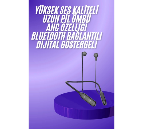 Boyun Bantlı Kablolu Yüksek Ses Kaliteli Bluetooth Kulaklık Uzun Pil Ömrü 100 saat sarj Boyun Bantlı Kablolu Yüksek Ses Kaliteli Bluetooth Kulaklık Uzun Pil Ömrü 100 saat sarj
