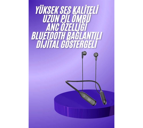 Boyun Bantlı Kablolu Yüksek Ses Kaliteli Bluetooth Kulaklık Uzun Pil Ömrü Boyun Bantlı Kablolu Yüksek Ses Kaliteli Bluetooth Kulaklık Uzun Pil Ömrü