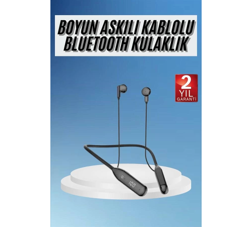 Boyun Bantlı Kablolu Yüksek Ses Kaliteli Bluetooth Kulaklık Uzun Pil Ömrü Boyun Bantlı Kablolu Yüksek Ses Kaliteli Bluetooth Kulaklık Uzun Pil Ömrü
