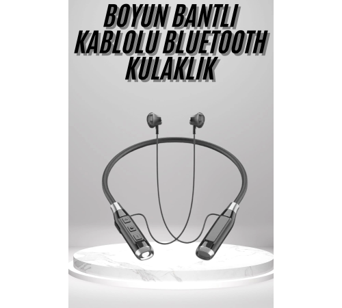 Boyun Bantlı Kulak İçi Kablolu Yüksek Ses Kaliteli Bluetooth Kulaklık