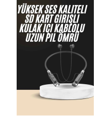 Boyun Bantlı SD Kart Girişli Yüksek Perfomanslı Bluetooth Kulaklık