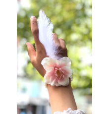 Bride To Be Nedime Gelin Bilekliği Tüy Ve İnci Boncuk Detaylı Somon Renkli Bekarlığa Veda Partisi Bilekliği 10 Adet
